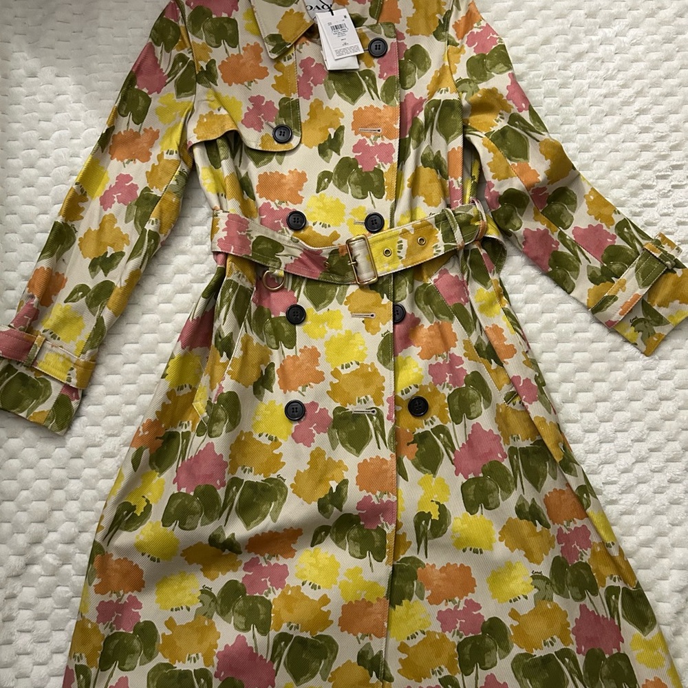 Coach Floral Drill Trench Coat - Picture 2 of 6